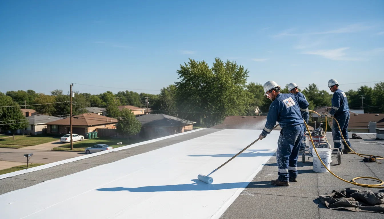 Commercial roof coating in Powers, MI near me